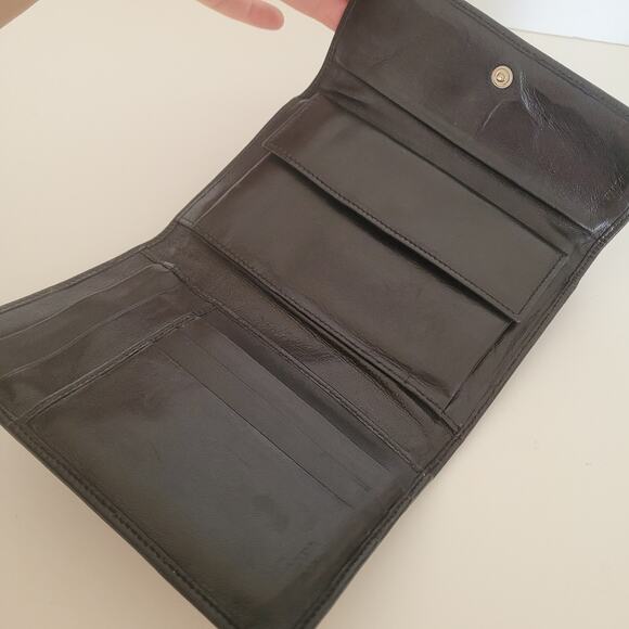 PRADA Portafogilo Donna Nero Black Nappa Leather Wallet Large Envelope Medium - Picture 4 of 14